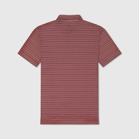 Clubhouse Performance Polo -- Maroon Stripe