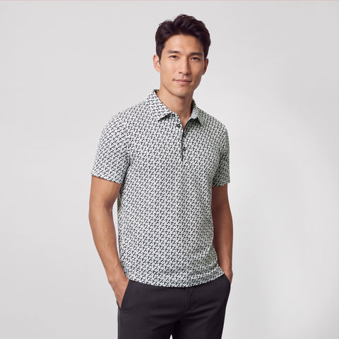 Clubhouse Performance Polo -- Midnight Scatter