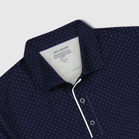 Clubhouse Performance Polo -- Navy Micro Dot