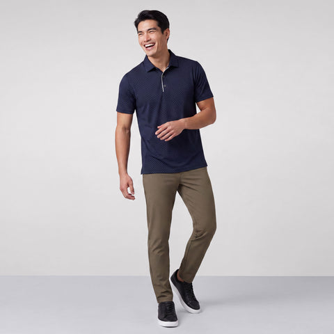Clubhouse Performance Polo -- Navy Micro Dot