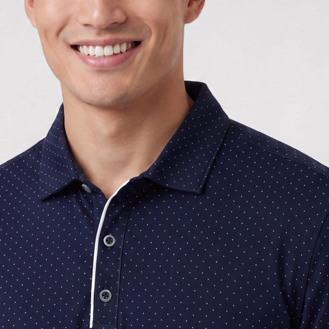 Clubhouse Performance Polo -- Navy Micro Dot
