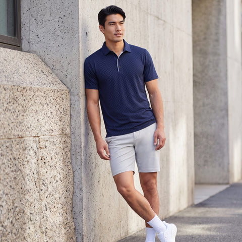 Clubhouse Performance Polo -- Navy Micro Dot