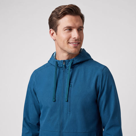 Clubhouse Range Hooded Jacket -- Pacific Blue