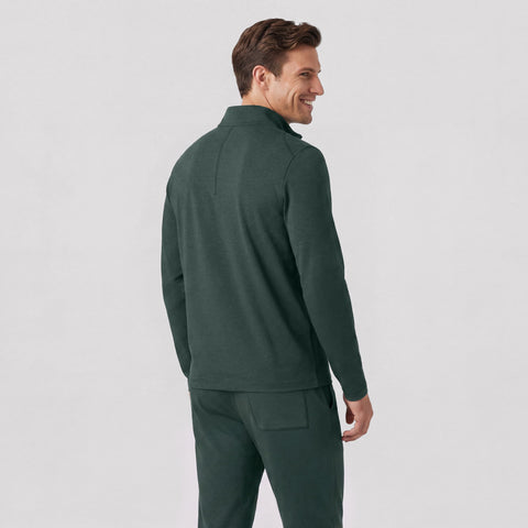 Back view of the Clubhouse Range Quarter-Zip in Alpine Green