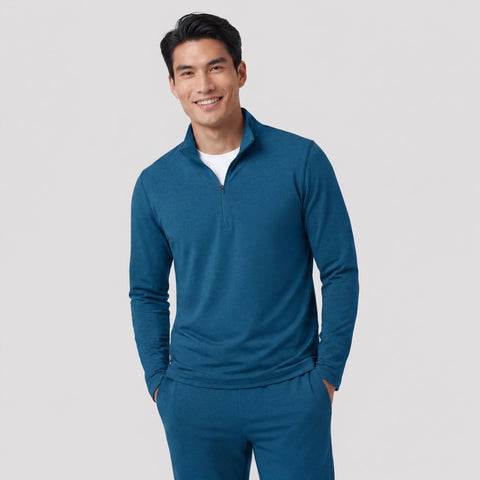 Clubhouse Range Quarter-Zip -- Pacific Blue