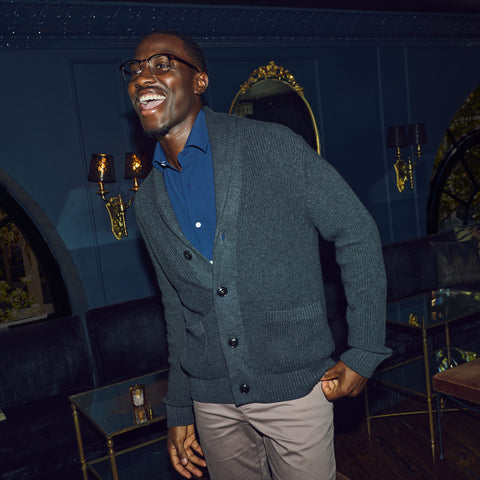 Estate Cardigan -- Dark Heather Gray