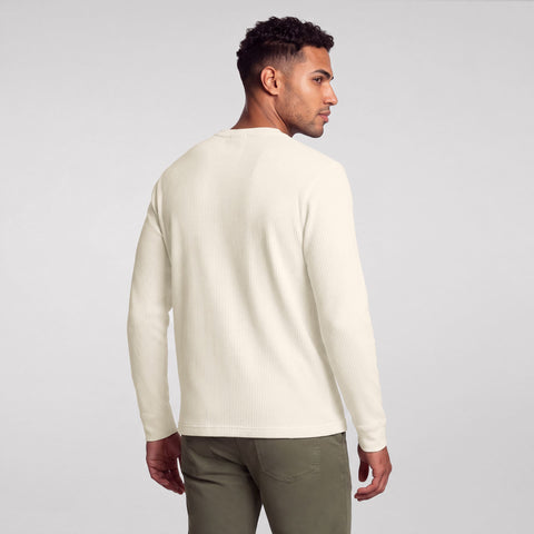 Foundry Waffle Henley -- Cream