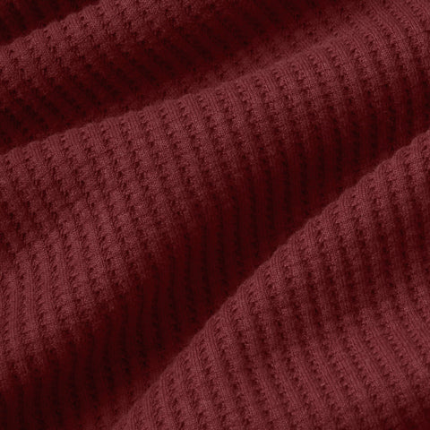 Foundry Waffle Henley -- Maroon