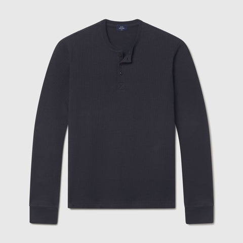 Foundry Waffle Henley -- Midnight