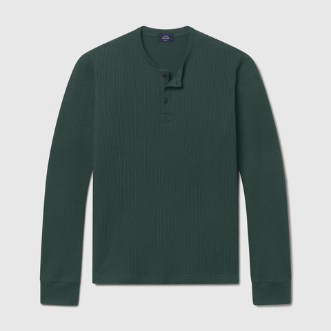 Foundry Waffle Henley -- Pine Grove
