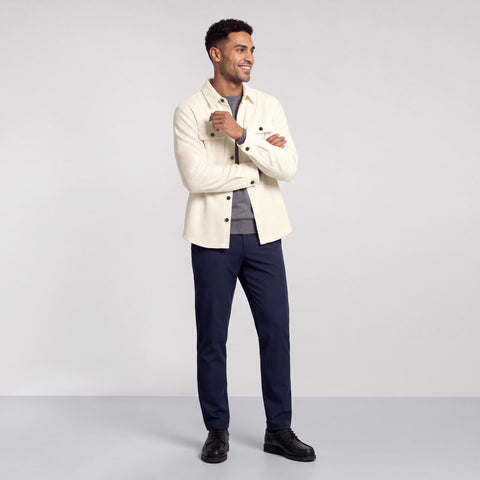 Foundry Waffle Overshirt -- Cream