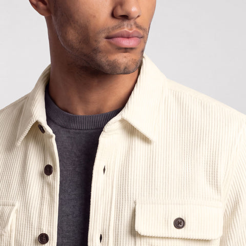 Foundry Waffle Overshirt -- Cream