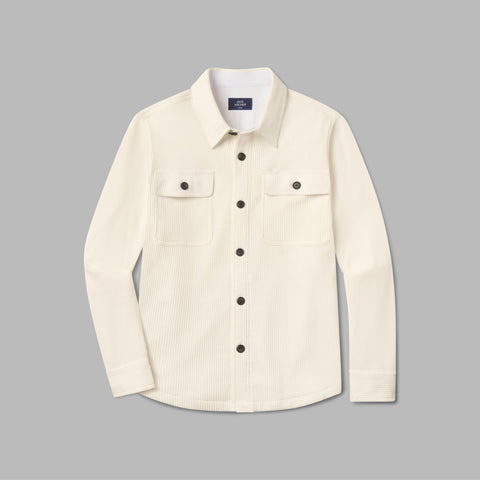 Foundry Waffle Overshirt -- Cream