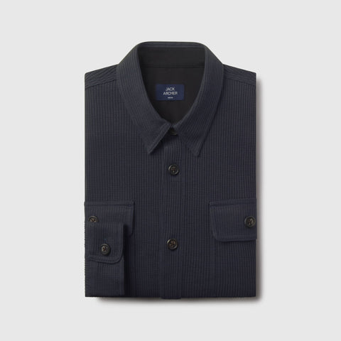 Foundry Waffle Overshirt -- Midnight