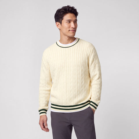 Hudson Cable Knit Sweater -- Cream