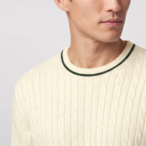 Hudson Cable Knit Sweater -- Cream