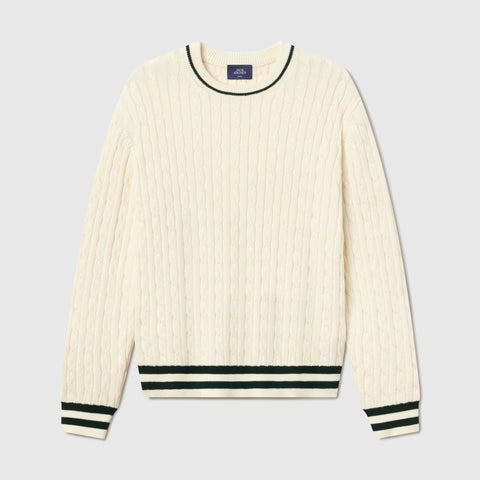 Hudson Cable Knit Sweater -- Cream