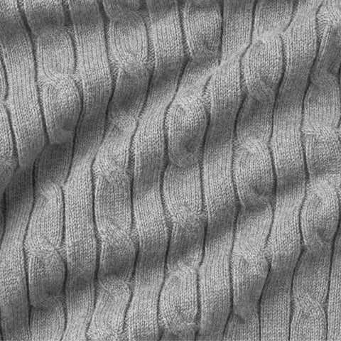 Hudson Cable Knit Sweater -- Medium Heather Gray