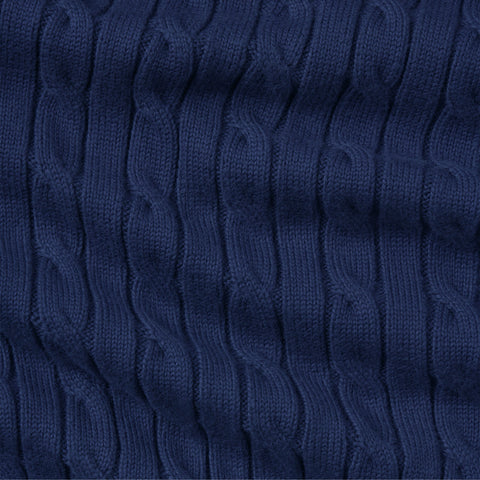 Hudson Cable Knit Sweater -- Navy