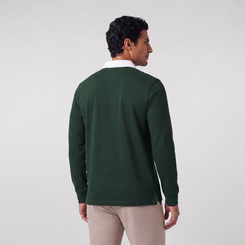 Back view of the Rugby Polo in Pine Grove
