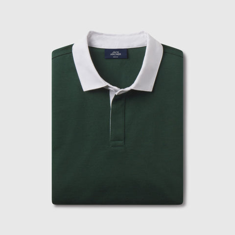 Detail of the Rugby Polo in Pine Grove