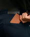 The Ridge Biflex wallet in Tobacco Brown, interior detail view