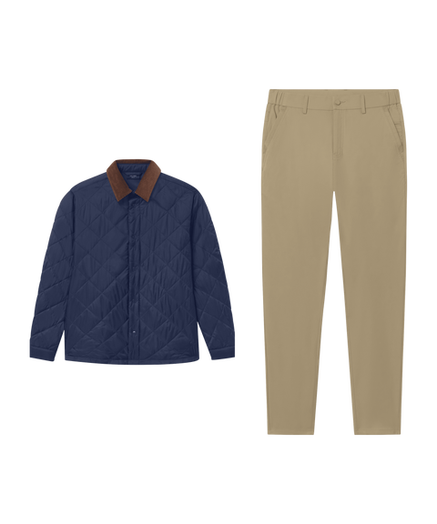 Ashford Quilted Jacket Deep Blue – Smart Casual outfit
