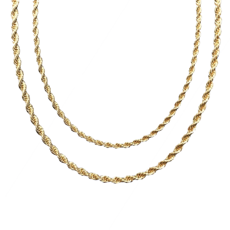 ["Premium Twisted Rope Chain - 18K Gold Plated"]