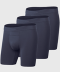 Jetsetter Boxer Brief 3-Pack in smooth MicroModal fabric with Zero-G pouch and horizontal fly.