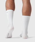 Soft white Anytime Socks made from premium Pima cotton, durable and breathable.