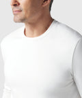 Man wearing the Precision Long Sleeve Tee made from soft organic cotton.