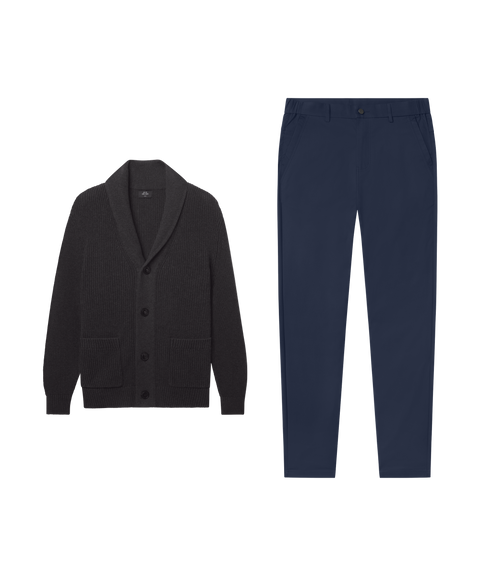Estate Cardigan Dark Heather Gray – Work outfit
