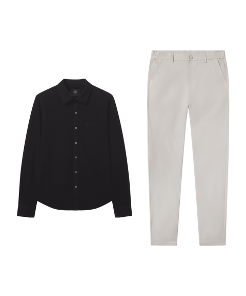 Nomad Shirt Jacket True Black – Smart Casual outfit