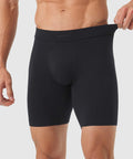 Jetsetter Boxer Brief in black with supportive Zero-G pouch and MicroModal fabric.