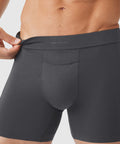 Jetsetter Boxer Brief made of smooth MicroModal® fabric with supportive pouch and anti-odor features.