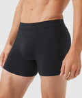 Jetsetter Boxer Brief in black with supportive Zero-G pouch and horizontal fly design.